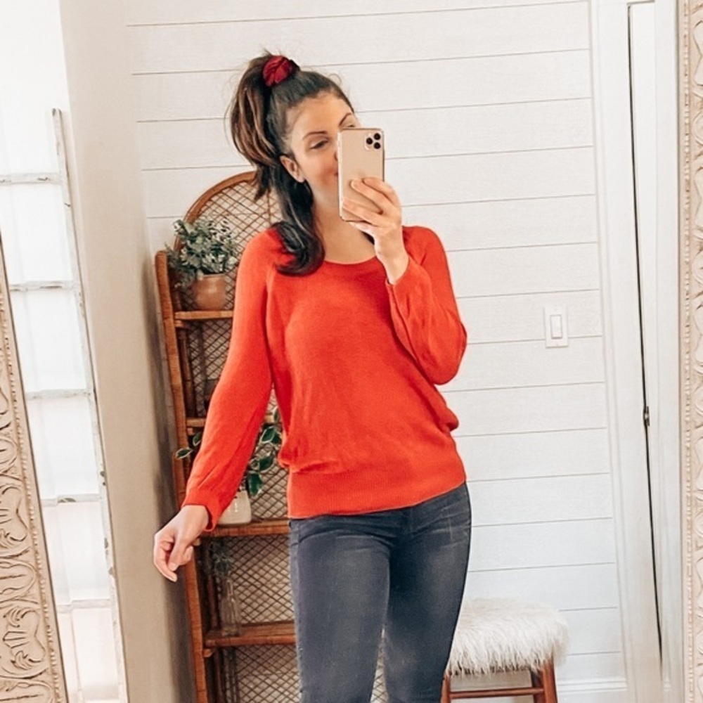 2/$20 Banana Republic Red Button Sweater Small